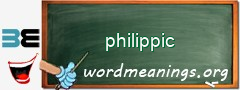 WordMeaning blackboard for philippic